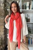 Classic Portobello Scarf Tomato Red 